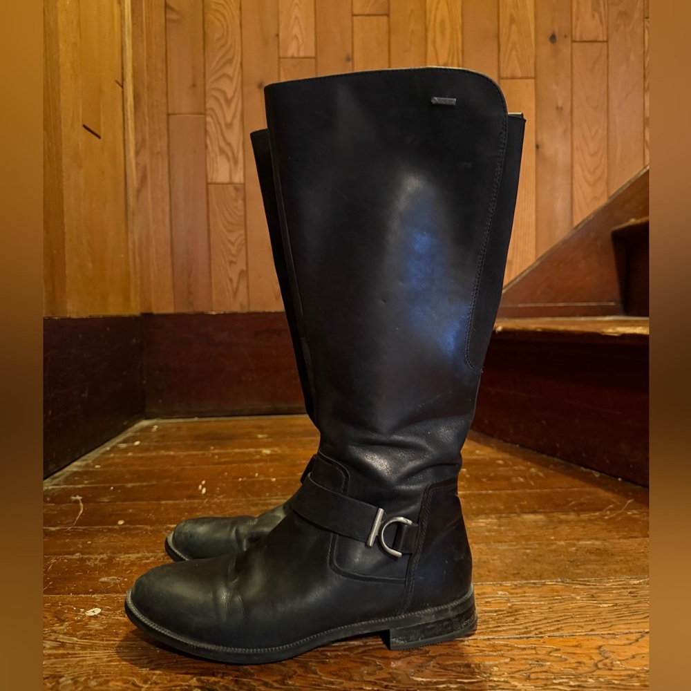 Women’s Clarks Gore Tex Black Leather Riding Boots